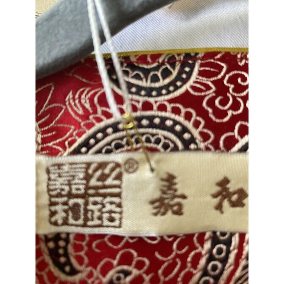 Vintage Chinese Silk Jacket Blazer Red & Gold X-Large - Picture 5 of 5